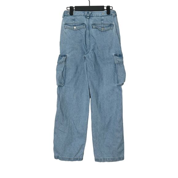 Madewell Low-Slung Straight Cargo Jeans in Coleman Wash NK883 Size 23 - Picture 5 of 12